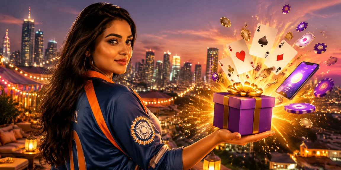 Night cricket betting market in India with neon lights